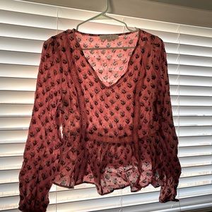 Loft floral peplum blouse